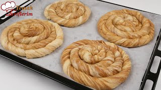 Hayatımda Böyle Tel Tel Ayrılan❗️Böyle Lezzetli Bir Çörek Yememiştim💯 Basit ve Hızlı Tahinli Çörek