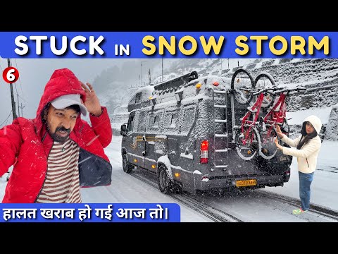 बर्फीले तूफान में फंस गए TAWANG के रास्ते🥶FAMILY ROAD TRIP IN CARAVAN 🚐 SANGTI TO TAWANG ROAD UPDATE