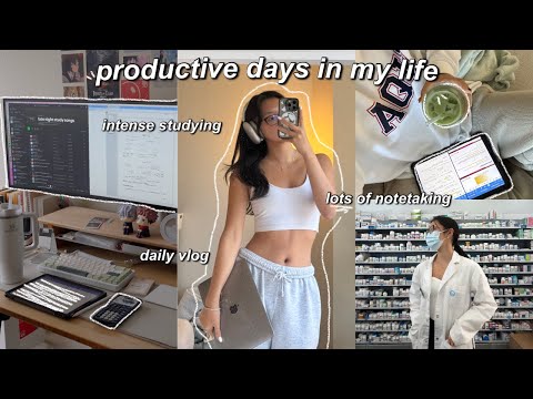 STUDY VLOG | productive uni days in my life, how to study for exams, notetaking & staying motivated