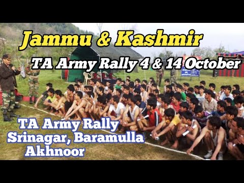 J&K TA Army Bharti 2024 ll 4 & 14 October ll Srinagar ll Baramulla ll Akhnoor ll TA Army Rally