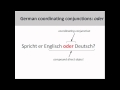 Exploring German Coordinating Conjunctions