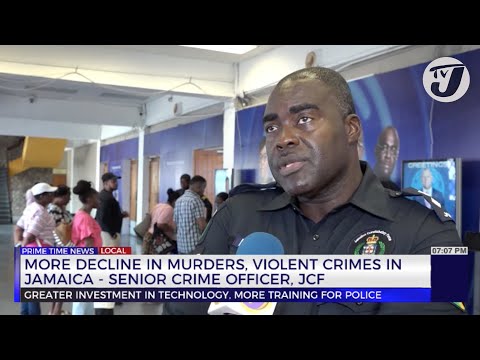 YouTube video thumbnail: More Decline in Murders, Violent Crimes in Jamaica - Senior Crime Officer, JCF