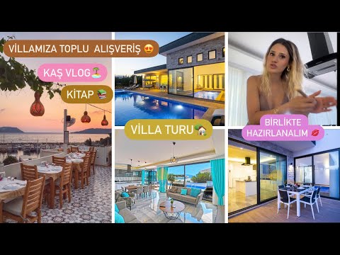 VİLLAMIZA ALIŞVERİŞ🏡VİLLA TURU♥️KAŞ VLOG🏝️BİRLİKTE HAZIRLANALIM💋KİTAP ÖNERİSİ📚ANTALYA📍