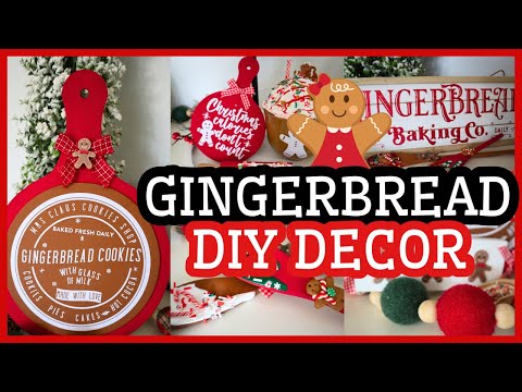 GINGERBREAD DIY CHRISTMAS DECOR 2024 | DOLLAR TREE GINGERBREAD CRAFTS!