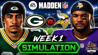 PACKERS vs VIKINGS | Week 1 | Madden Simulation Predictions