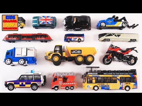 City Vehicles Names & Sounds for Kids + More Fun Toy Videos