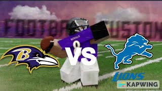 Ravens V.S Detroit Lions | NFA | S1 W1 FF2