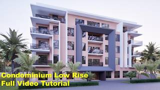 Condomunium Low Rise | Full Video Tutorial | Revit Architecture | Twinmotion