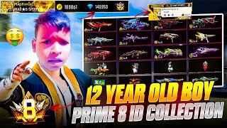 12 Year Old Legend😲 ₹1 CRORE PRIME 8 ID Collection – Garena Free Fire