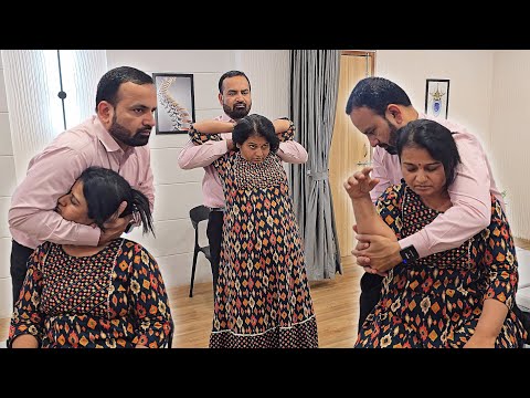 Cervical Shoulder and Lumbar Spine Adjustment by Chiropractic technique Dr.Mushtaque India 👌