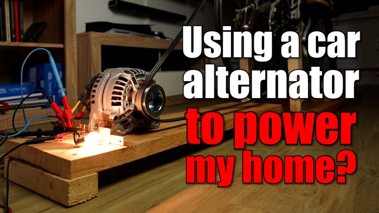 Using a car alternator with a bike to power my home? How much energy can I produce?!