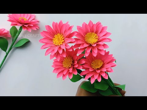 Unique Paper Flower // Handmade paper flowers for room decoration // Easy paper craft