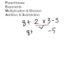 Order of Operations and Basic Arithmetic