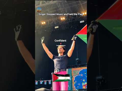 This Singer STOPS the Show and Lifts the Flag 🇵🇸 #viral #youtubeshorts #shorts #shortsfeed