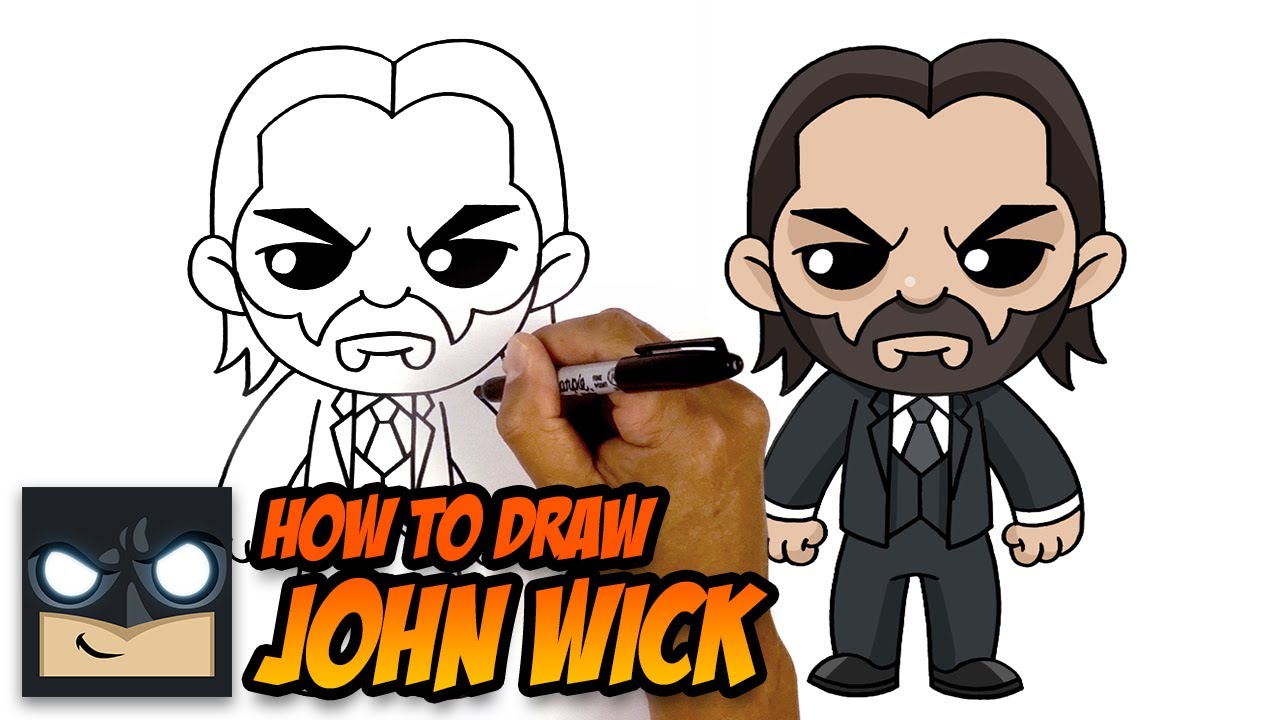 How to Draw John Wick - Step by Step Tutorial