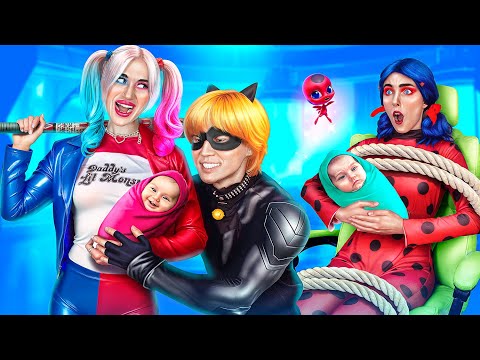 Les Super-Héros Attendent un Bébé! Harley Quinn a Volé le Petit Ami de Ladybug!