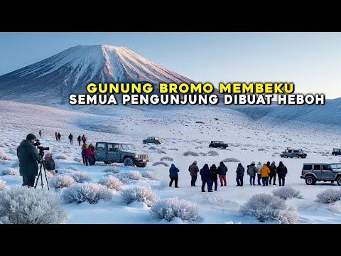 HEBOH!! KAWASAN GUNUNG BROMO TERTUTUP SALJU TEBAL DAN MEMBEKU HANYA DALAM SEMALAM, FENOMENA ALAM