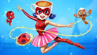 From Brainrot to Superhero: Ballerina Capuccina Becomes Ladybug!