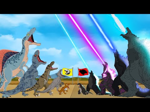Evolution of Godzilla vs Evolution of Dinosaur T-rex: who is the king of monster???