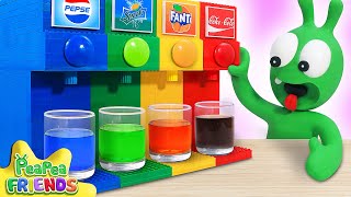 Pea Pea Gets a Troubled Time with Lego Soda Vending Machine - What a Mess