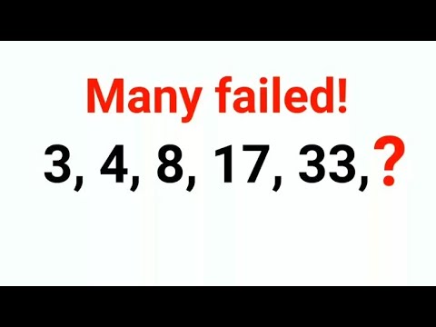 3, 4, 8, 17, 33, ? Literally many failed to complete this Ukraine series test! Can you? #ukraine