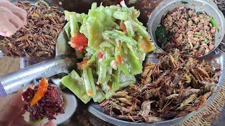 ตำถั่ว คั่วตั๊กแตน ต้มหน่อไม้ไร่ ปะทะ อ่อมเนื้อ ก้อยขม ส้มวัว
