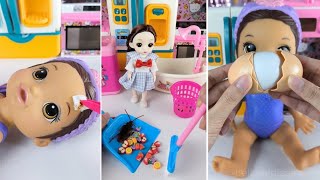 Compilation satisfying with unboxing mini kitchen set ASMR part 42