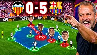 🔥Así Flick ha CONVERTIDO al Barcelona en una APISONADORA contra el Valencia (0-5)