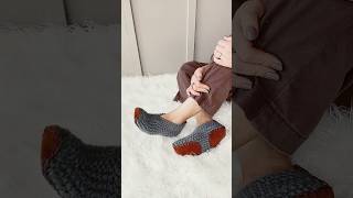 👣🧶 How to Add Leather Soles to Crochet + Knit Slippers!