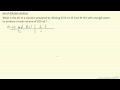 HCl Solution Concentration and pH