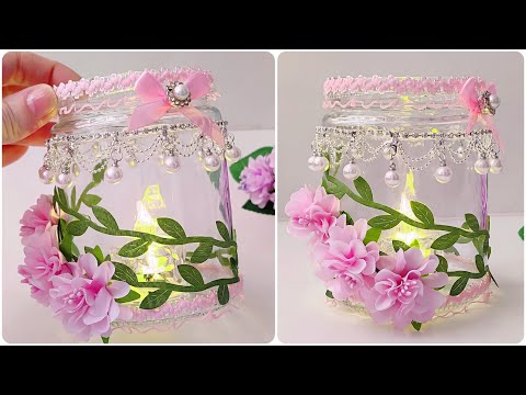 DIY | Decorative Lantern from recycled glass jar | Lamp | How to make lantern