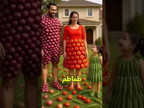لبست فستان بامية وماما طماطم وبابا بصل🥺💔؟ #viral