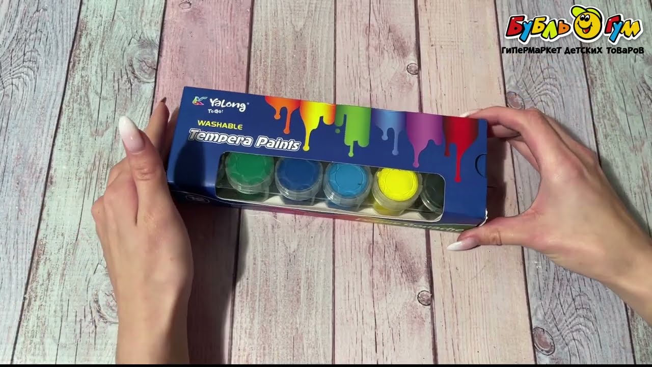 Гуашь Yalong 12цветов - видео Гуашь Yalong 12цветов - видео