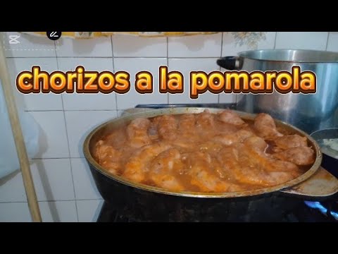 chorizos a la pomarola con puré de papas mí receta 😋