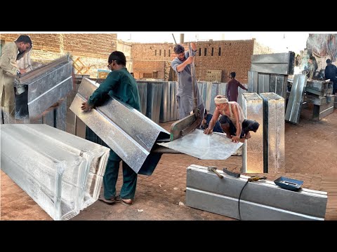 Amazing Manufacturing Process of Huge Ice Blocks Can in Local Factory | Ice Blocks Frame Production