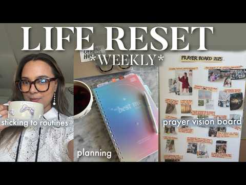 JANUARY LIFE RESET | prayer vision board, planning, sticking to my routine for 2025!