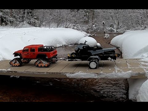 Rc ADVENTURE BIG & small SKEERDIE 2 175 LONG TRACK & JEEP,TRAILER.