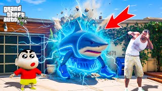Tralalero Tralala Transformed Train Break Wall Shinchan and Franklin's House in Gta 5