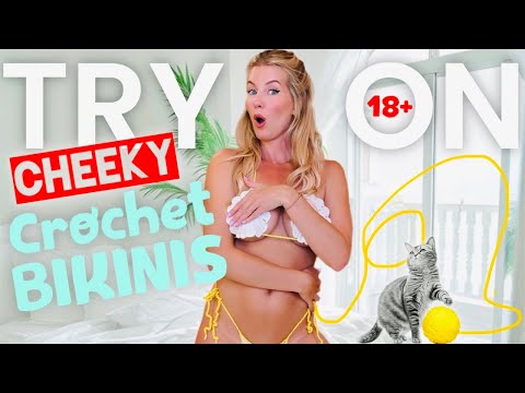 CHEEKY CROCHET BIKINI TRY ON 🔥👀 [UNDERBOOB WARNING] Let's have some fun! w/ Kat Wonders