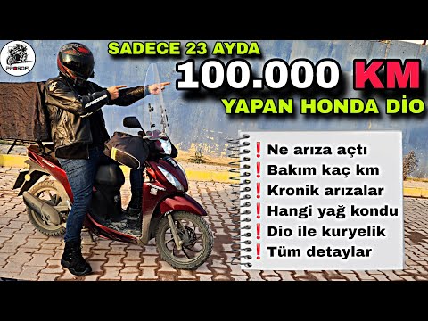 23 AYDA 100.000 KM YAPAN HONDA DİO !. BAŞINA NELER GELDİ ? KAÇ KM DE BAKIM YAPTIK ? SPONSORSUZ VİDEO