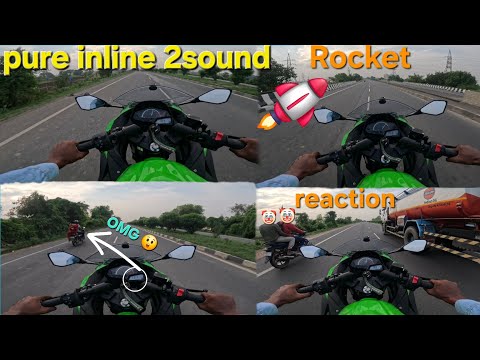 Pure inline 2 sound🤔 kawasaki ninja 🛣300 Poket Roket🚀 and cary🤔🫡 reaction and fly by