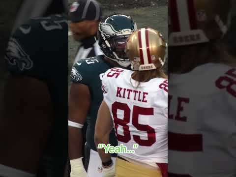 George Kittle & Brandon Graham’s HILARIOUS Mic’d Up Interaction 🤣🍿 #nfl #shorts