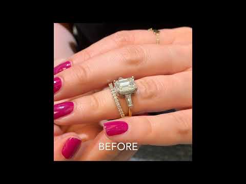 Before & After: 3 ct Emerald Cut Rings