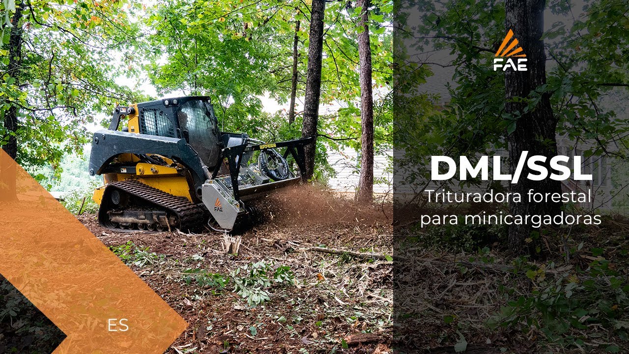 Vídeo Trituradora forestal con minicargadora FAE DML/SSL