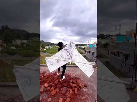 MAKING BIGGEST PAPER ROCKET 🚀✨ - #shorts #papercraft #trending