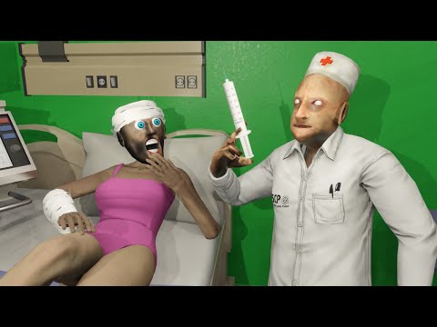 Granny Pacient vs Grandpa Doctor funny horror real life animation