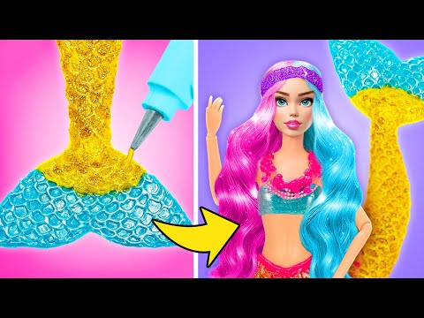 Asombrosa transformación de muñeca a sirena hipnotizante 🧜‍♀️