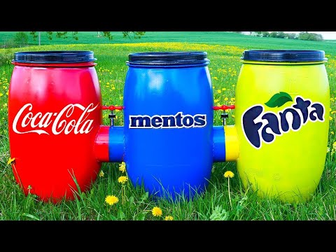 Experiment: Fanta and Coca Cola vs Mentos