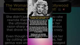 The Woman Who Made Hollywood Tremble: Mary Jane West! 🎥💥