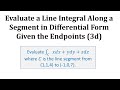 Evaluating Line Integrals and Direction Vectors